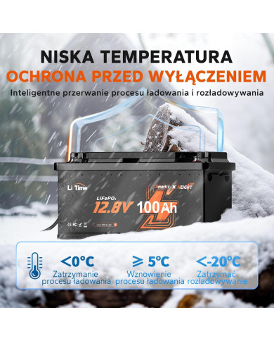 Akumulátor LiTime 12V 100Ah H190 s Bluetooth - ideální pro karavany a off-grid systémy