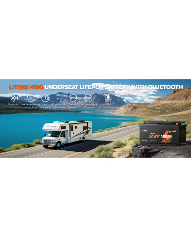 Akumulátor LiTime 12V 100Ah H190 s Bluetooth - ideální pro karavany a off-grid systémy