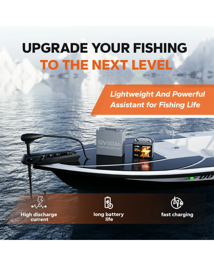 Akumulator LiTime 12V  50Ah Trolling Motor Bluetooth L12V50-50-TM-BT-4-A38
