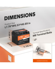 Baterie LiTime 12V 50Ah Basic L12V50-50-Basic-4-A38