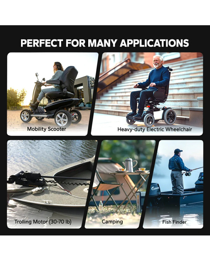 LiTime 12V 65Ah baterie pro kolečkové židle L12V65-65-G22NF-WCHR-4-A55