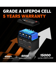 LiTime 12V 100Ah Trolling motor - baterie pro vlečné motory L12V100-100-TM-4-A100