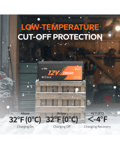 Baterie LiTime 12V 280Ah Low Temp L12V280-200-LTCP-4-A200