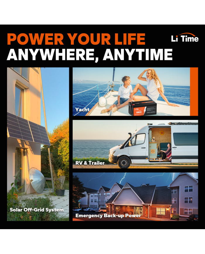 LiTime baterie 12V 300Ah Basic L12V300-200-BASIC-4-A200