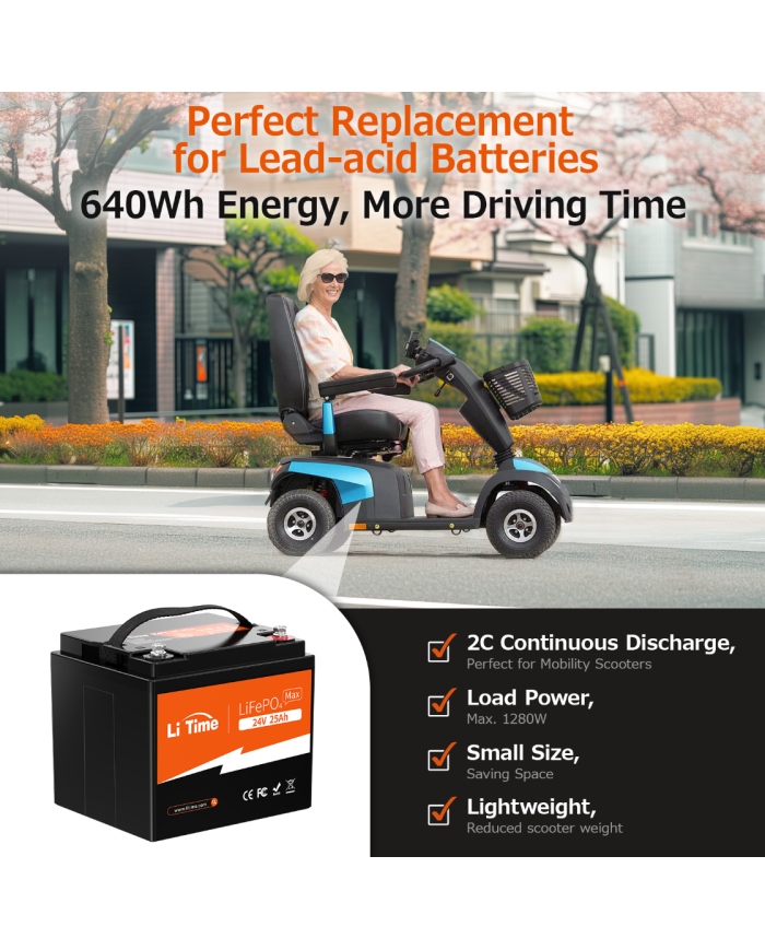 Baterie LiTime 24V 25Ah Max L24V25-50-MAX-8-A38