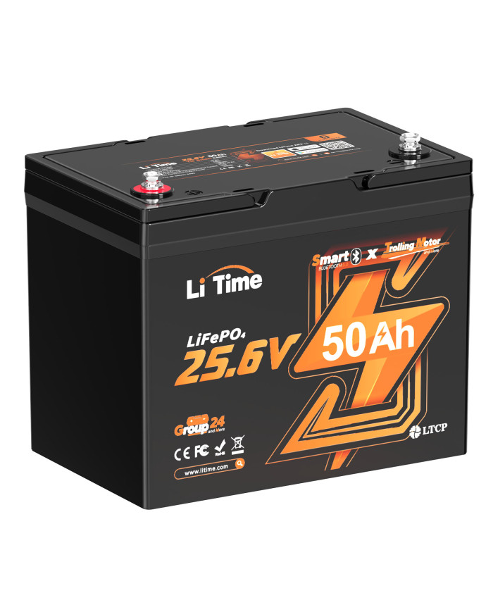 LiTime 24V 50Ah TM Bluetooth baterie L24V50-50-TM-BT-8-A70