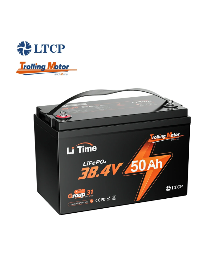Baterie LiTime 38,4 V 50 Ah Bluetooth typ group31 L36V50-50-TM-BT-12-A100