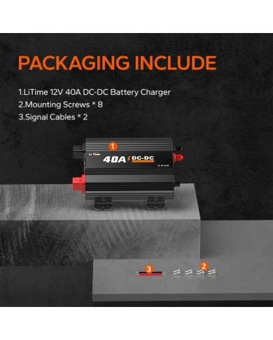 Nabíječka LiTime 12V 40A DC na DC L12V40A-DC-E