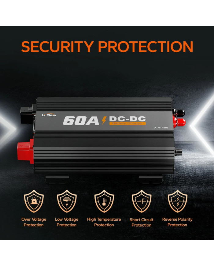 Nabíječka baterií LiTime 12V 60A DC na DC L12V60A-DC-E