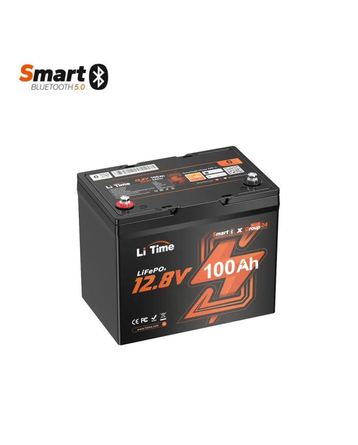 Baterie LiTime 12V 100Ah Bluetooth typ Group24 L12V100-100-GROUP24-BT-4-A70