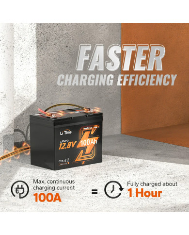 Baterie LiTime 12V 100Ah Bluetooth typ Group24 L12V100-100-GROUP24-BT-4-A70