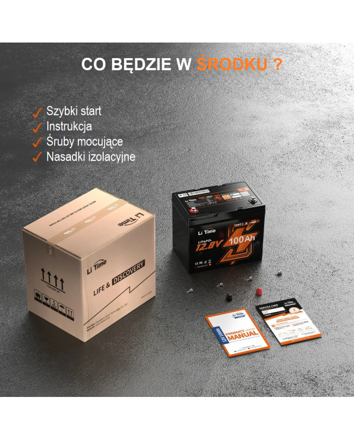 Baterie LiTime 12V 100Ah Bluetooth typ Group24 L12V100-100-GROUP24-BT-4-A70