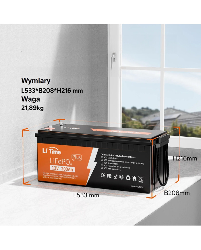 Baterie LiTime 12V 200Ah Plus - L12V200-200-Plus-8-A160