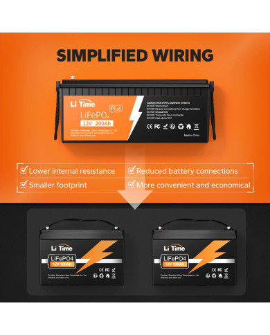 Baterie LiTime 12V 200Ah Plus - L12V200-200-Plus-8-A160
