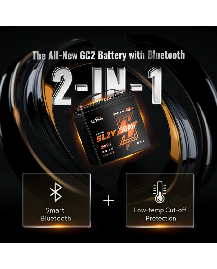 Litime 51,2V 30Ah GC Bluetooth baterie L51.2V30-100-GC-BT-32-AGC2