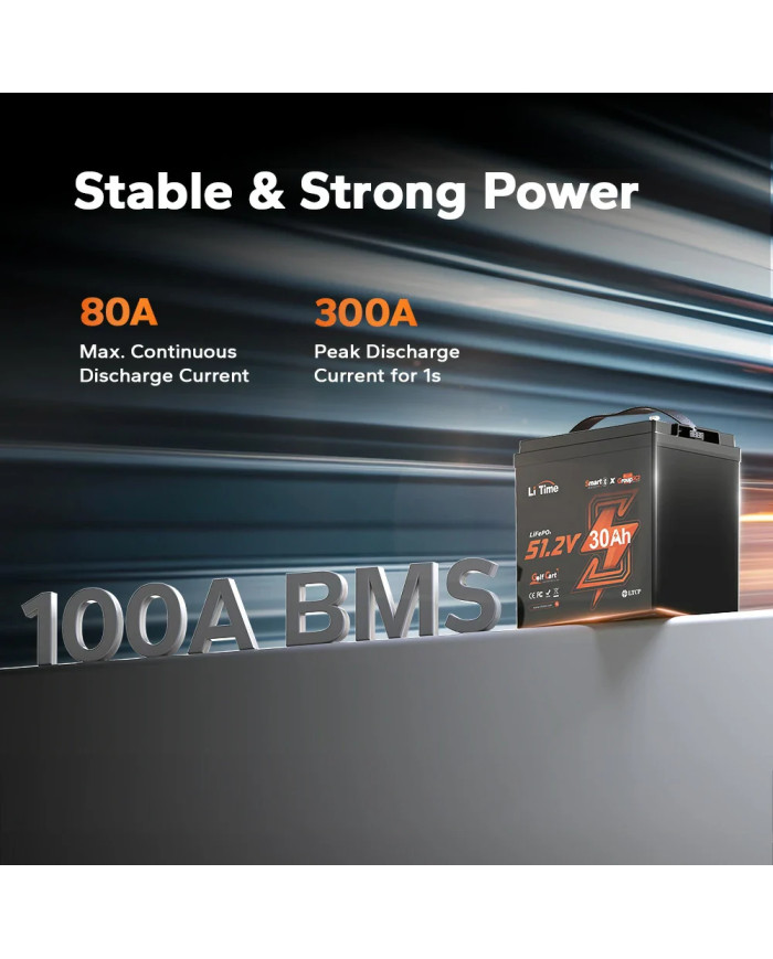 Litime 51,2V 30Ah GC Bluetooth baterie L51.2V30-100-GC-BT-32-AGC2