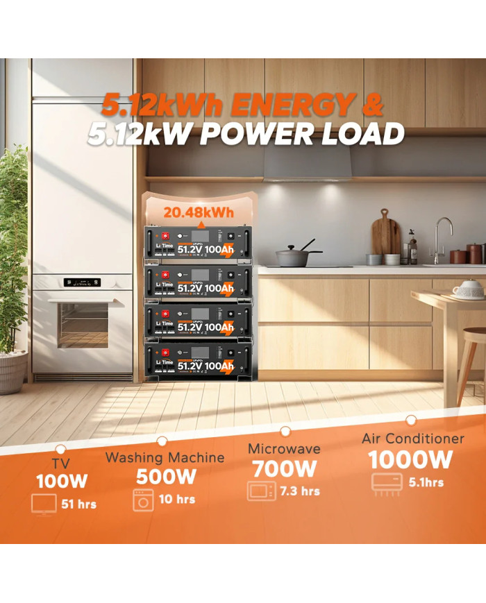 Akumulátor Litime 51,2 V 100 Ah COM L51.2V100-100-COM-16-S3U