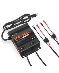 Litime 12V (14,6V) 10A duální vodotěsná nabíječka 12V10A-BCHA-2BANK-WP-Y