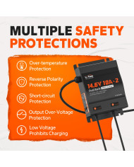 Litime 12V (14,6V) 10A duální vodotěsná nabíječka 12V10A-BCHA-2BANK-WP-Y