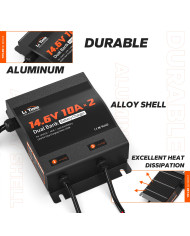 Litime 12V (14,6V) 10A duální vodotěsná nabíječka 12V10A-BCHA-2BANK-WP-Y
