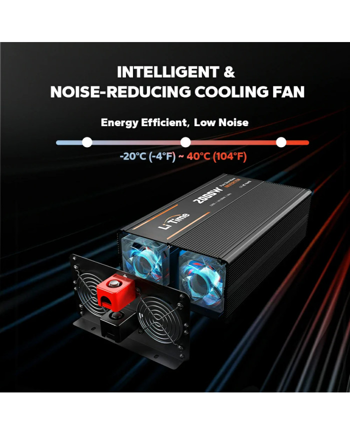 Střídač Litime Sinus 12 VDC/230VAC 2000W