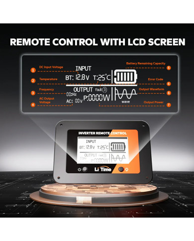 Střídač Litime Sinus 12 VDC/230VAC 2000W