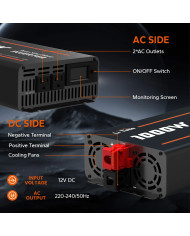 Litime měnič napětí 12 VDC/230VAC 1000W Sinus