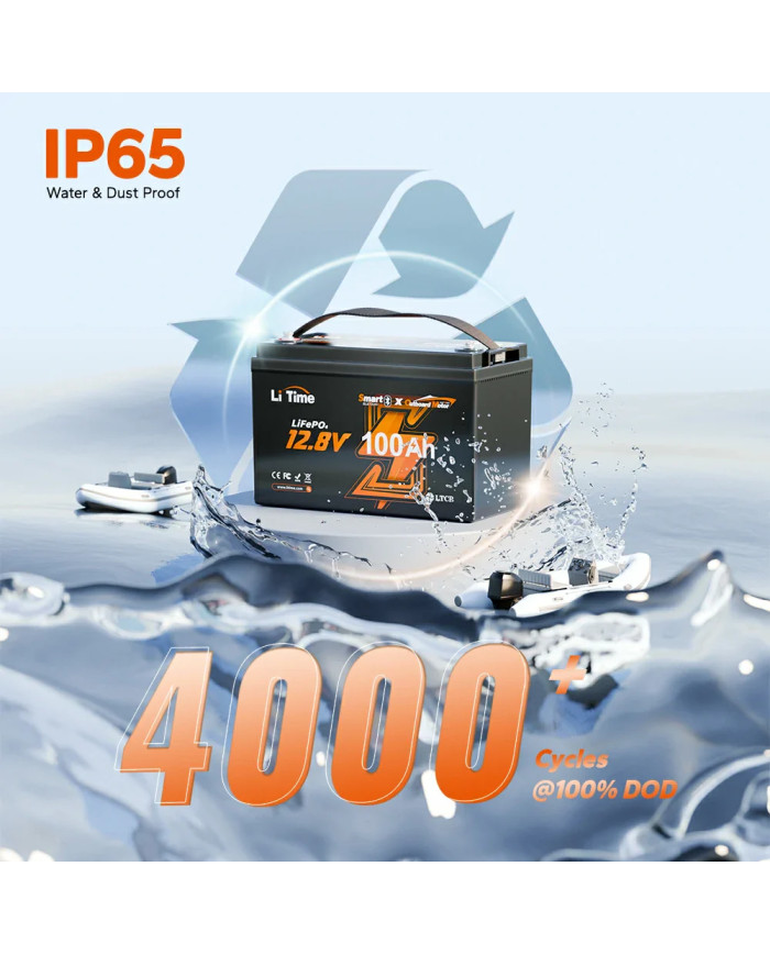 LiTime baterie 12V 100Ah OBM Bluetooth L12V100-100-OBM-BT-4-A100-DE
