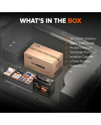 LiTime baterie 12V 100Ah OBM Bluetooth L12V100-100-OBM-BT-4-A100-DE