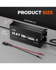 LiTime 12V (14,6V) 10A Vodotěsná nabíječka Litime L12V10A-WP-Y-DE