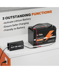 LiTime 12V (14,6V) 10A Vodotěsná nabíječka Litime L12V10A-WP-Y-DE