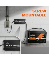 LiTime 12V (14,6V) 10A Vodotěsná nabíječka Litime L12V10A-WP-Y-DE