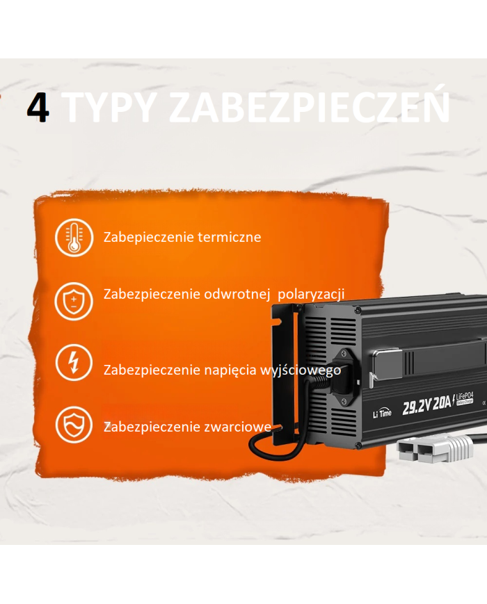 Nabíječka LiTime 24V (29,2V) 20A L24V20A-BCHA-X