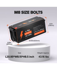 Baterie LiTime 24V 100Ah Basic L24V100-100-BASIC-8-A160