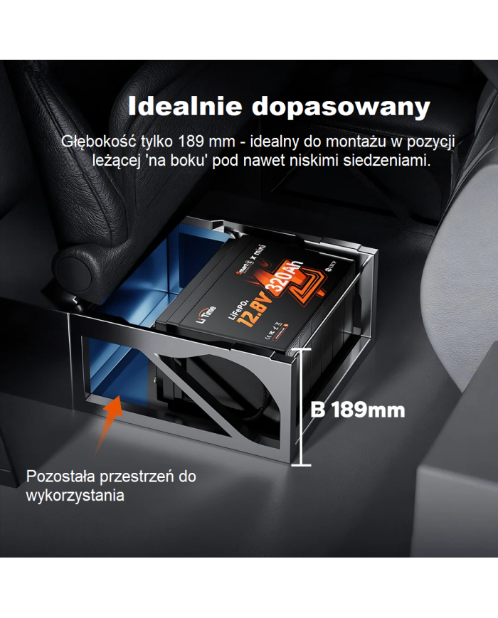 Akumulátor LiTime 12V 100Ah H190 s Bluetooth - ideální pro karavany a off-grid systémy