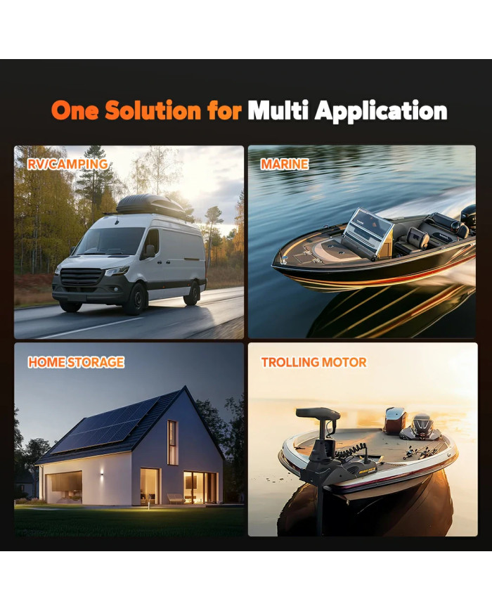 LiTime 12V 140Ah H190 Bluetooth baterie L12V140-150-H190-BT-4-AC150