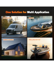 LiTime 12V 140Ah H190 Bluetooth baterie L12V140-150-H190-BT-4-AC150