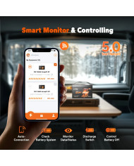 LiTime 12V 140Ah H190 Bluetooth baterie L12V140-150-H190-BT-4-AC150