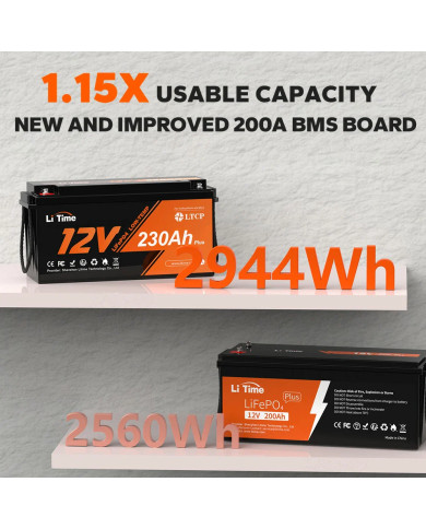 Baterie LiTime 12V 230Ah Low Temp L12V230-200-LTCP-4-A150