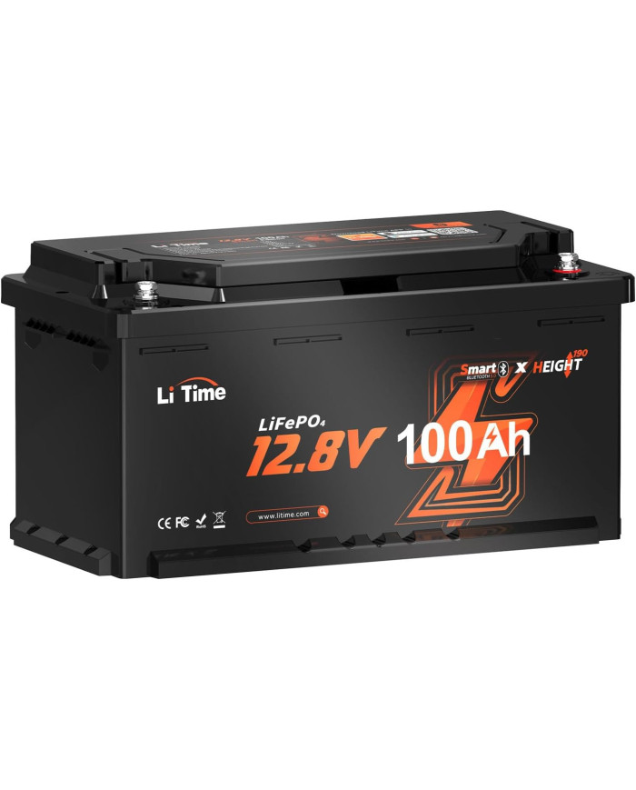 Akumulátor LiTime 12V 100Ah H190 s Bluetooth - ideální pro karavany a off-grid systémy