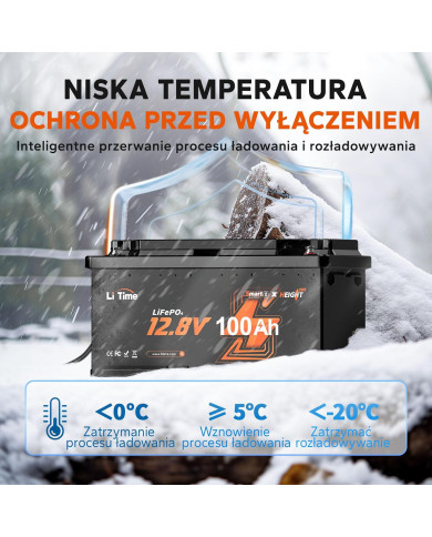 Akumulátor LiTime 12V 100Ah H190 s Bluetooth - ideální pro karavany a off-grid systémy
