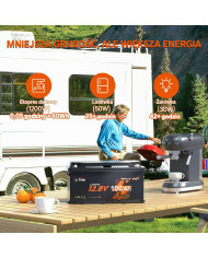 Akumulátor LiTime 12V 100Ah H190 s Bluetooth - ideální pro karavany a off-grid systémy